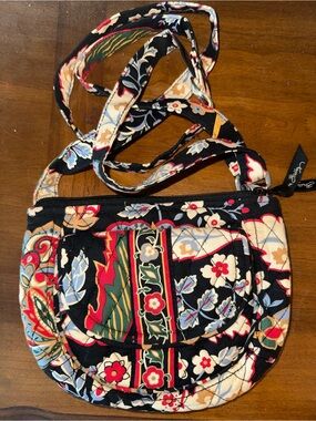 Vera Bradley Quilted Cotton Hipster Crossbody Bag – Retired Floral Print